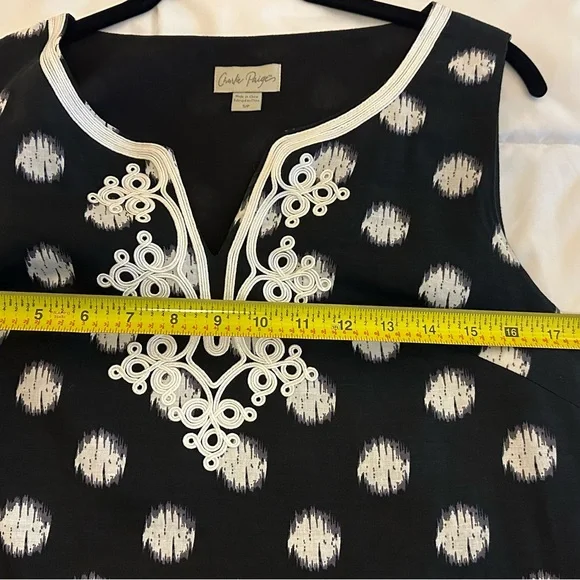 Charlie Paige Black and White Sleeveless Sheath Mini Dress - Picture 8 of 11